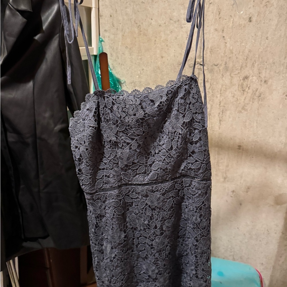 Abercrombie & Fitch Navy Lace Detail Top